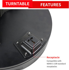 19.7In/50Cm Large Motorized Rotating Display Stand,400Lb Capacity Electric Rotar