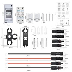 Solar Panel Disconnect Switch 1000V 30A IP65 DC Breaker Box 2P PV Circuit