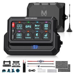 Wireless RGB 8 Gang Switch Panel Circuit Control Relay Box for Car Truck Marine
