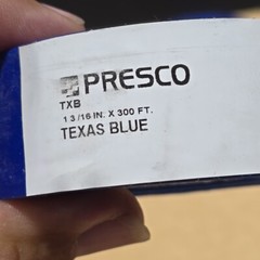Lot of 3 Presco PresGlo Texas Roll Flagging Tape 3 Mils 1-3/16″ x 300ft Blue