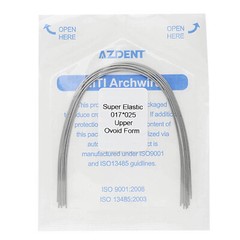 Dental Orthodontic Super Elastic Niti Rectangular Arch Wires Ovoid /Nature FDA