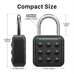Fosmon Digital Combination Lock Outdoor IP67 Padlock Combination Gym Locker Lock
