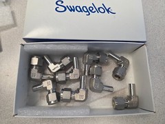 NEW SWAGELOK SS-600-2R-6 TUBE ADAPTER ELBOW 3/8”, TUBE OD FITTING, Lot of 3