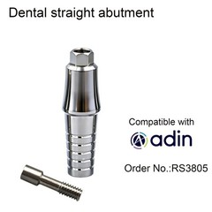 Dental straight Abutment Hex W/replica screw fits Adin conical 1-6.0mm GH/D4.5mm