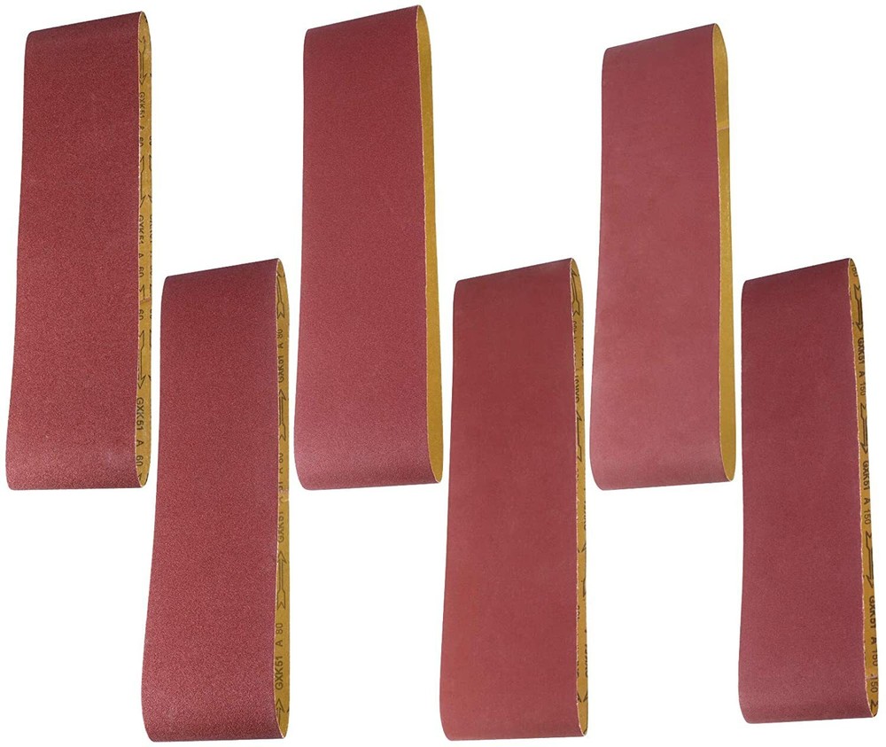 6 PACK 6×48 inch Sanding Belts 60 80 120 150 240 400 Grit Belt Sander Sandpaper