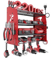 [2025 Upgraded] Power Tool Organizer Wall Mount with Charging Station, [5-Lay…