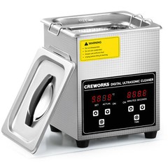 CREWORKS 2L Professional Ultrasonic Cleaner w 100W Heater Timer LED Display