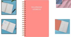 Stylish A-Z Telephone & Birthday Log Book in Rose – 3.5×5.25 inches, 130 Pages