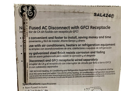 G.E. AC Disconnect 60 Amp 240V Outdoor Safety Switch TFN60RGFRCP