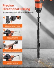 VEVOR Core Drill Bit Diamond Dry Coring Bit 1 inch Diameter 9-1/2 inch Depth