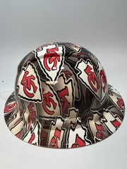 New Full Brim Hard Hat Custom Hydro Dipped KC KANSAS CITY CHIEFS