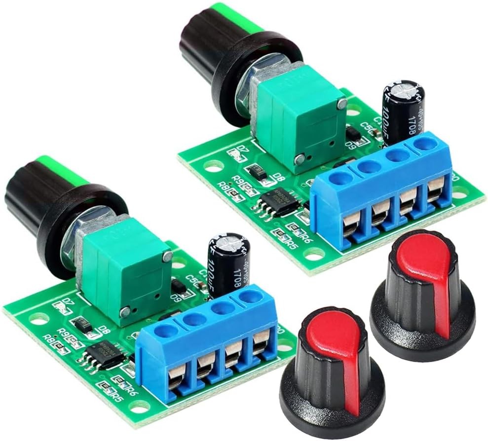 2pcs PWM Low Voltage Motor Speed Controller DC 1.8V 3V 5V 6V 12V 2A 1803BK 18…