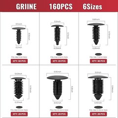 160 Pcs Christmas Tree Style Fender Retainer Size: 160 Pcs-for Multiple Brands
