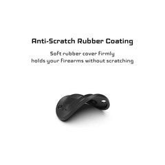 Gun Magnet Mounts 2-Pack with Screws Rubber Coated for Easy Installation Black
