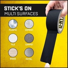 Gaffer Tape 2 Inch x 1 Pack Black Gaffing Tapes, Heavy Duty No Residue, Matte