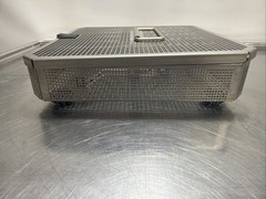 AESCULAP FK881R Stainless Steel Sterilization Basket w/ Lid Instrument Tray
