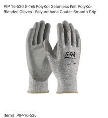 PIP 16-530 ▪︎ Cut Resistant Coated Gloves ▪︎ A3 Cut Level《NEW》Pack Of 12 Size XS