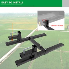 60″ Clamp on Pallet Forks 2000lbs w/ Bar for Loader Bucket Skidsteer Tractor
