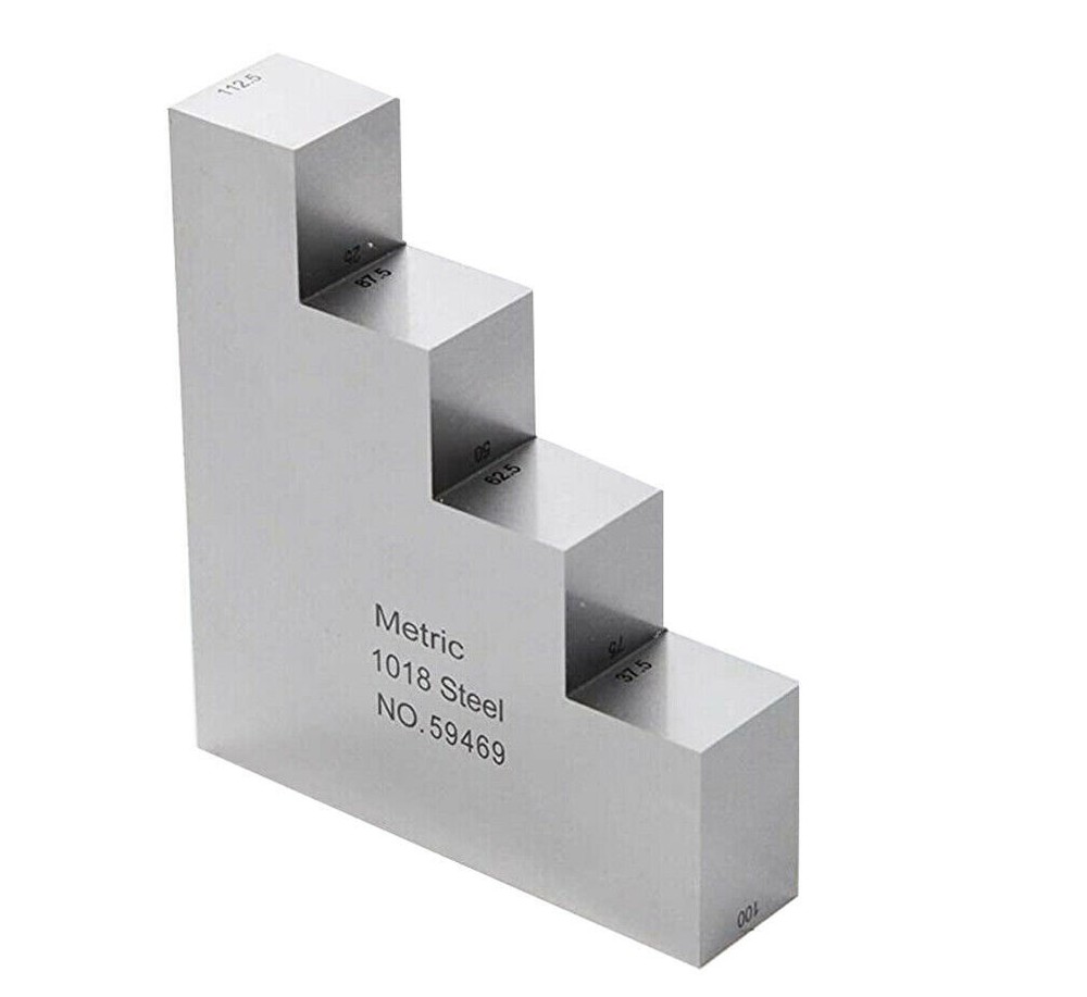 Tipsy Step 1018 Steel Calibration Test Block NDT for Ultrasonic Thickness Gauge