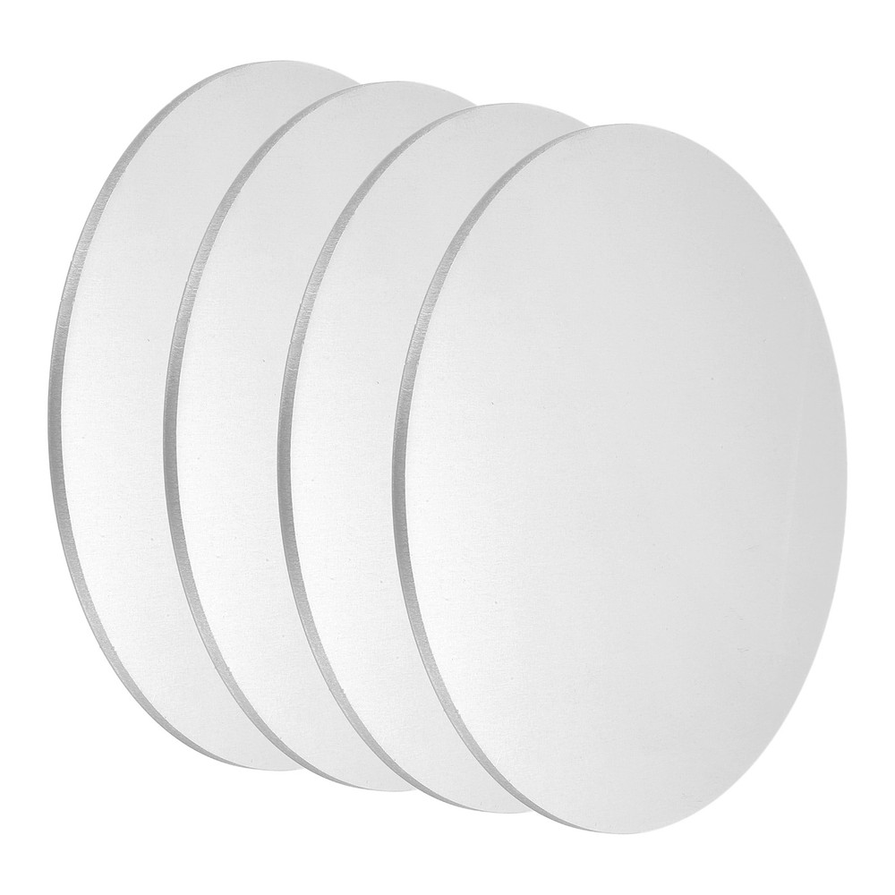 4Pcs Aluminum Disc 4″(100mm) Dia 0.1″(2.5mm) Thick Round 6061 Aluminum Sheets