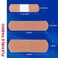 BAND-AID Brand Flexible Fabric Adhesive 100 Count (Pack of 2), All One Size