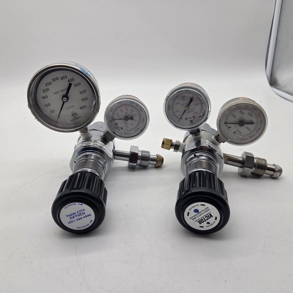 Specialty Gas 2 Gauge Two Stage High Purity Gas Regulator 3000PSI Max Lot Of 2
