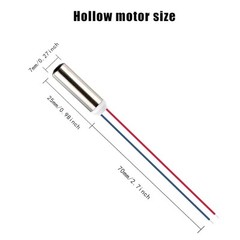 6 Pcs DC Coreless Vibration Motors 7x25mm Micro Vibrating 1-6V…