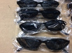 NEW ASSORTED BOX OF SUNGLASSES SUN GLASSES SET OF 12 GLASS COLORED SMALL LENS