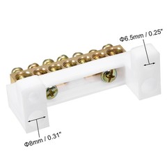 Copper Screw Terminal Block 100A Double Row Bridge Shape Ground Wire 7Positions