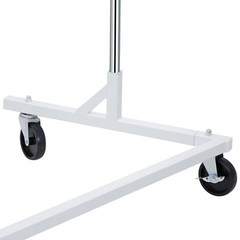 2PCS Heavy Duty Clothes Rack Rolling Garment Z Clothing Rack W/Lockable Casters
