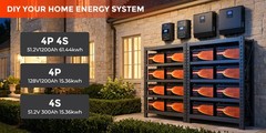 WERCHTAY 12V 300Ah LiFePO4 Battery Deep Cycles 3840Wh 200A BMS for RV Solar Boat