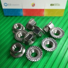 Stainless Steel Hex Flange Nuts Serrated DIN 692 Metric M3, M4, M5, M6, M8, M10