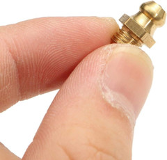 25 Pcs/Set 1/4-28 SAE-LT Copper Taper Thread Grease Zerk Nipple Fitting (Straigh