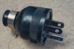 2 New 20A 125V Male Round Rubber Plugs Industrial (2-Flat 1-Round) Free US Ship