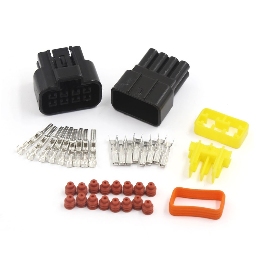 1 Kit 8 Pin Way Waterproof 2.3mm Wire Connector Socket Car Sealed Electrical Set