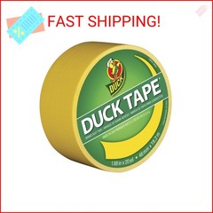 Duck Brand 1304966 Color Duct Tape, Yellow, 1.88 Inches x 20 Yards, 1 Roll