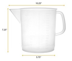 Measuring Jug, 3000ml – Polypropylene – Short Form – Eisco Labs