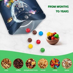25 Sets 3.5g Smell Proof Resealable Zip Seal Mylar Foil Pouch Bags For Candy