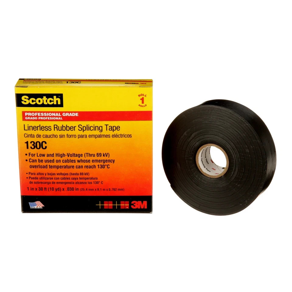 3M 130C 1 X 30′ SCOTCH LINERLESS RUBBER SPLICING TAPE (CASE OF 24)