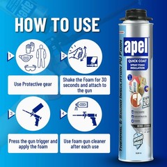 Apel Spray Foam Insulation Kit (36 x 32.80 oz./720 Bd ft) Heat and Acoustic Ins