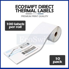 10 Rolls EcoSwift 100 4 x 6 Zebra 2844 Eltron Direct Thermal Printer 1000 Labels
