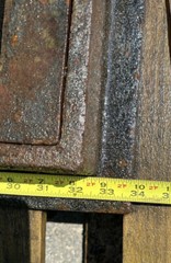 Unused Cast Iron Storm Drain Catch Basin Frame With Grate 32.5” X 32.5”