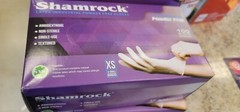 Shamrock Latex Industrial Powder Free Textured Gloves, EXTRA Small – 100 Count
