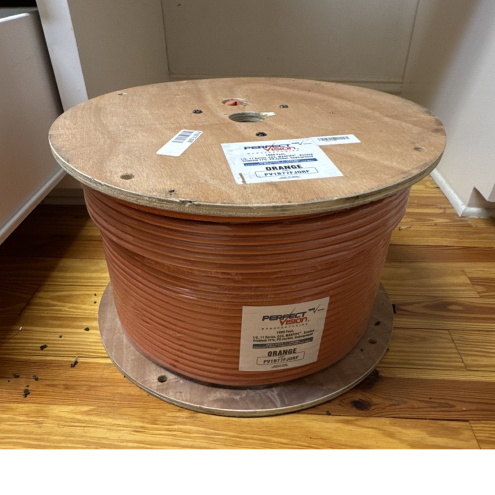 Perfect Vision 11 Series Underground Coaxial Cable 1000ft Orange PE Jacket