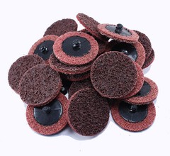 200 Pack – 2″ Roloc Surface Conditioning Discs Medium Red Quick Change Prep Pads