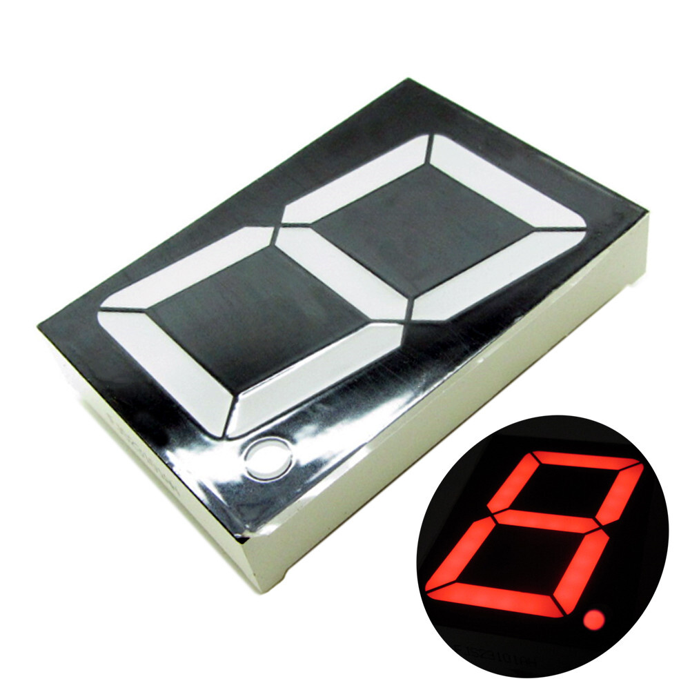 5 × Red 7 Segment 2.3″ Common Anode LED Single Digit Display 1 Bit 10-Pins PCB
