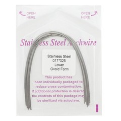 Dental Orthodontic Arch Wire NiTi Stainless Steel Rectangular Round Ovoid Form