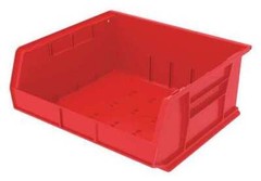 Akro-Mils 30250Red Hang & Stack Storage Bin, 14 3/4 In L X 16 1/2 In W X 7 In