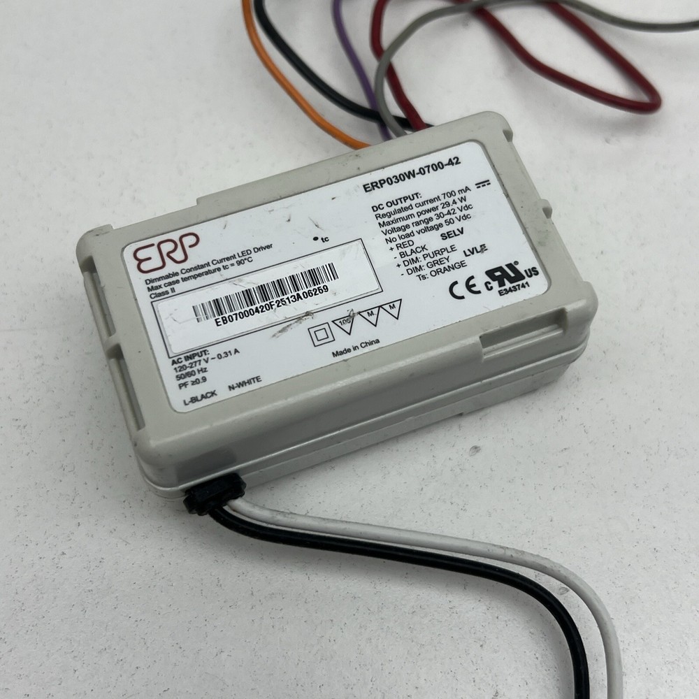 ERP ERP030W-0700-42 Dimmable Constant Current LED Driver 29.4W 30-42VDC 700mA
