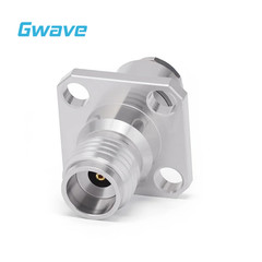 2.4mm Female Connector with 4 Hole Flange for .086′ Series Cables, DC – 50GHz